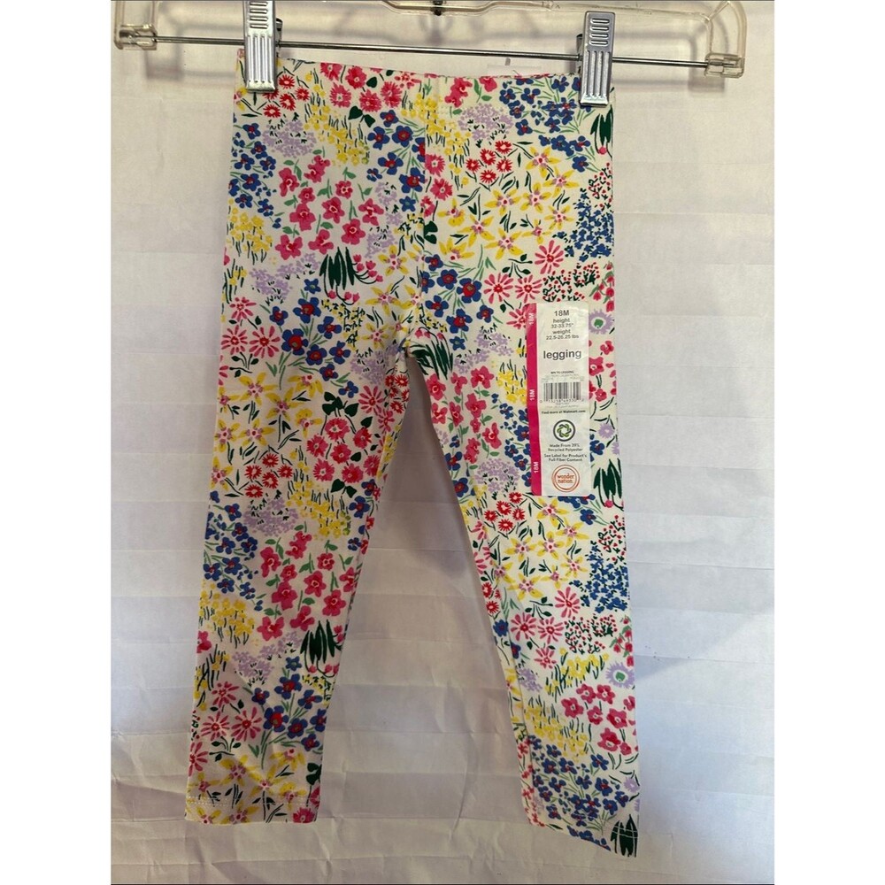 Wonder Nation Floral Print Leggings Toddler Girls 18M